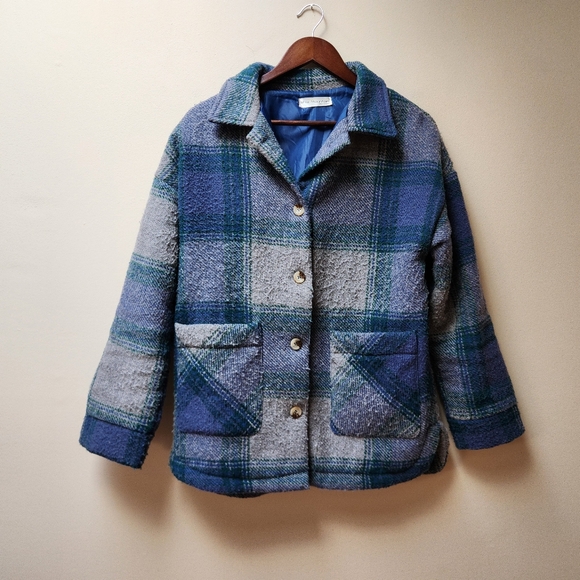 Little Mountain Jackets & Blazers - AS IS Little Mountain Blue Plaid Jacket M